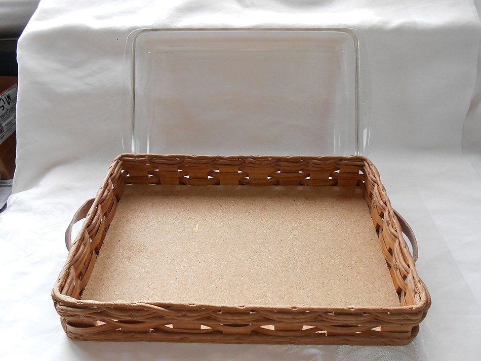 Corning Pyrex 4 Qt Baking Dish with Carrier 13-1/2 X 9 X 2 N2