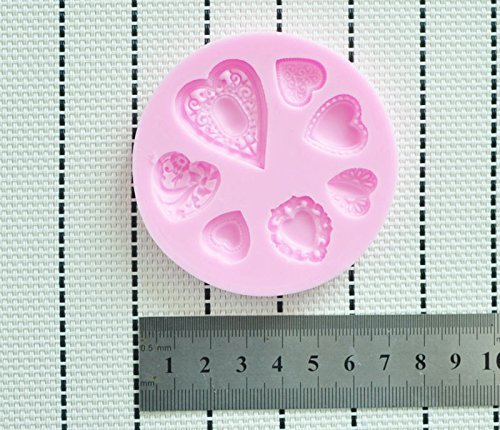 MathildaBaking Collection - Heart Gems Mold Decorations Silicone Mold Silicone Fondant Lace Molds Serie - Christmas... N3