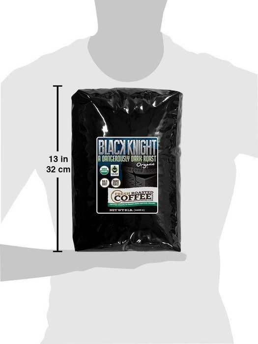5 Lb. Bag, Black Knight Dark Roast OFT, Whole bean coffee, Fresh Roasted Coffee LLC. N2