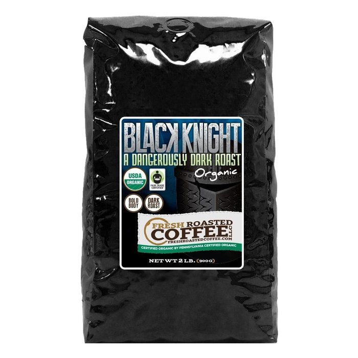 5 Lb. Bag, Black Knight Dark Roast OFT, Whole bean coffee, Fresh Roasted Coffee LLC. N4
