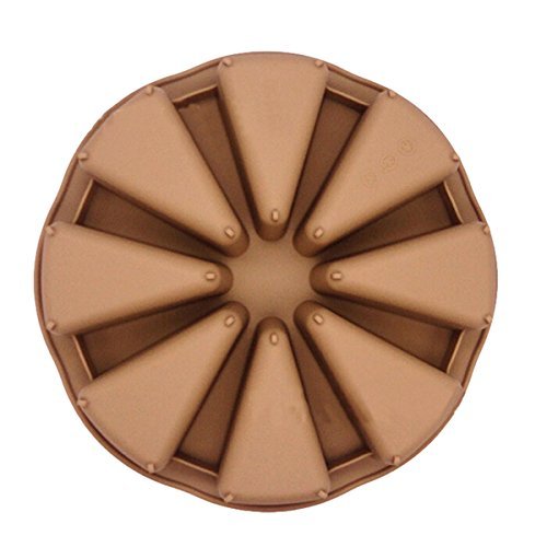 LADEY Triangle Cavity Silicone Portion Cake Mold Pizza Pan(Random Color) N7