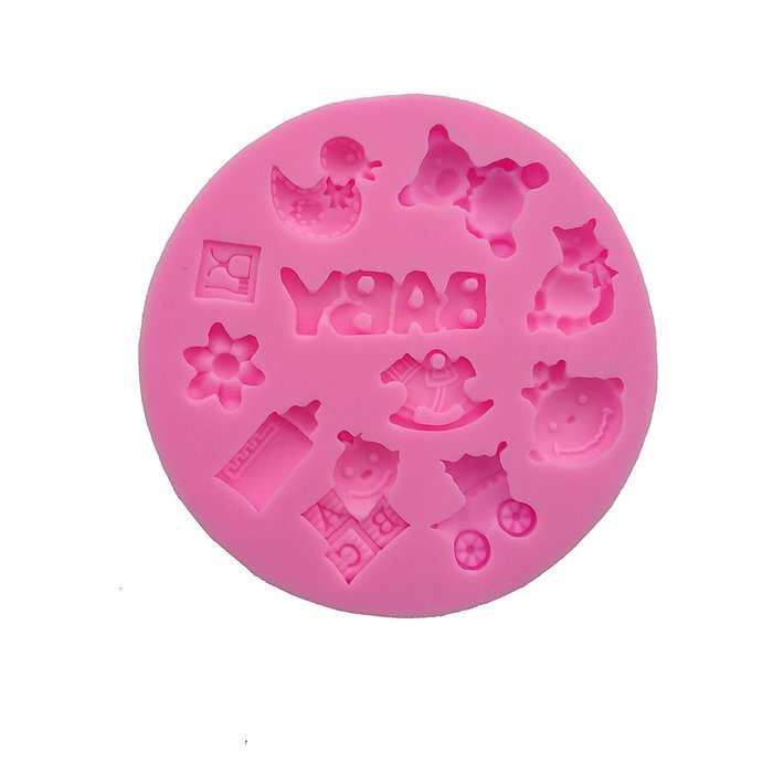 Wocuz WZ1217 Baby Shapes Silicone Mold Fondant Mold Cupcake Cake Top Decoration Tool Cake Side Decorating Mold N3