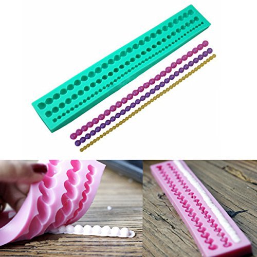 3D Bead Pearl Silicone Fondant Mold Cake Edge Decoration N3
