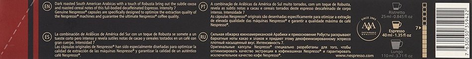 Nespresso: Decaffeinato Intenso Capsules, 50 Count N2