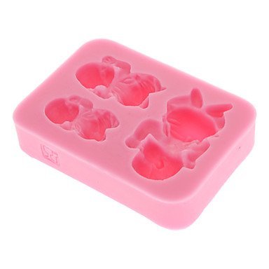 QINF 3D Baby Fondant Cake Mold,Food-grade Silicone Mold ,Chocolate Candy Soap Mold,Bakeware(Random Color) N2