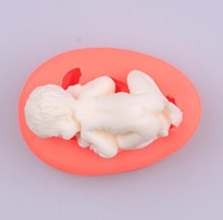 5 pcs Silicone Cute 3D Sleeping Baby Mold For Cake Decoration Cookware Dining Bar Non-Stick Kitchen Tool Chocolate... N5