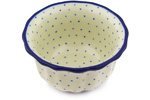 Polmedia Polish Pottery 4-inch Stoneware Fluted Bowl H5743E Hand Painted from Ceramika Artystyczna in Boleslawiec... N4