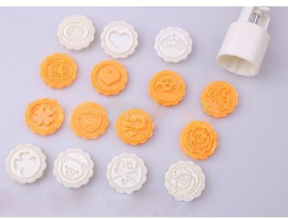 Cake & Cookie Cutters 8 Styles Mooncake Mold Round Flower DIY Tool Decorate Pastry N4