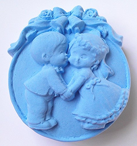 Design 211 The Love Couple Wedding 3D Silicone Fondant Mold, Cake Decoration Tool, Food Grade Material