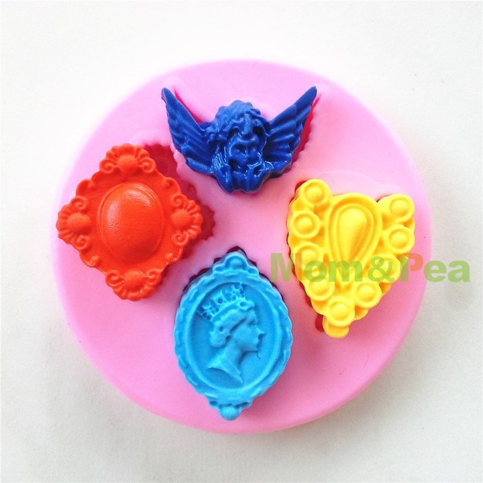 Mom&pea 0600 Angel Shaped Silicone Mould for Fondant Cake Sugar Paste Cake Decoration 3d Cake Toppers Mold 7.6...