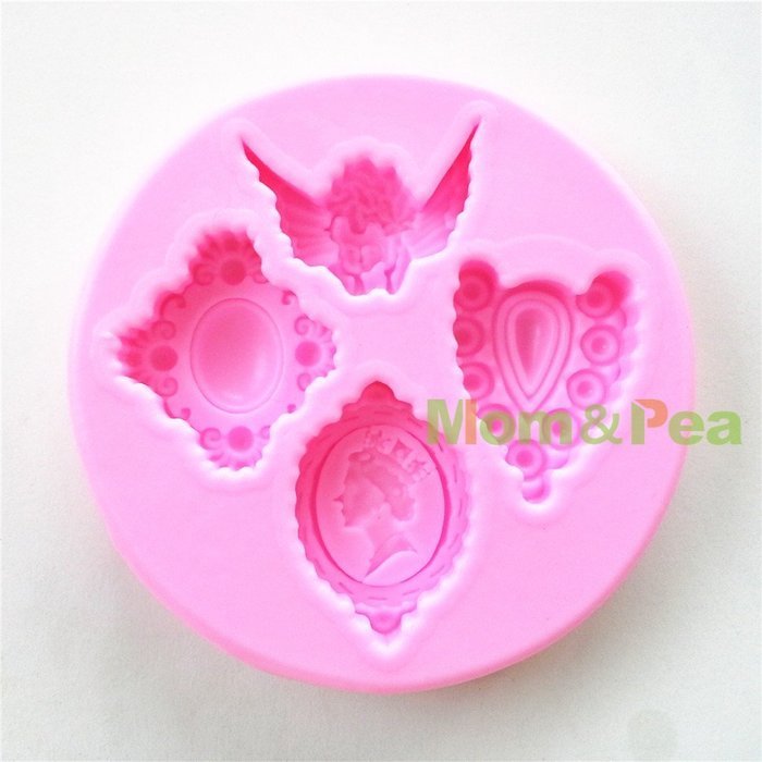 Mom&pea 0600 Angel Shaped Silicone Mould for Fondant Cake Sugar Paste Cake Decoration 3d Cake Toppers Mold 7.6... N3
