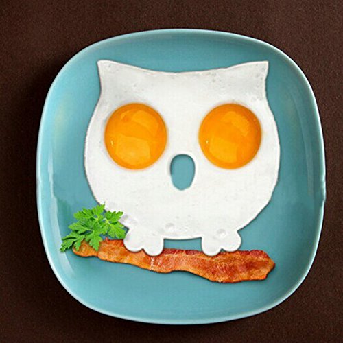 "Silicone Owl Shaped Fried Egg Mold Funny Side Up Egg Ring Mould" shopping N2