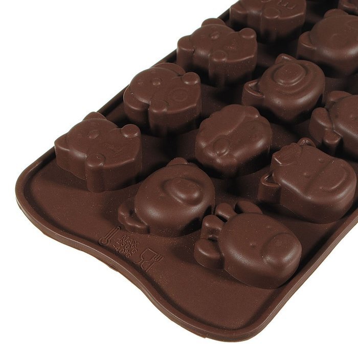 Silicone Cartoon Ice Cube Chocolate Candy Maker Mould Pan N5