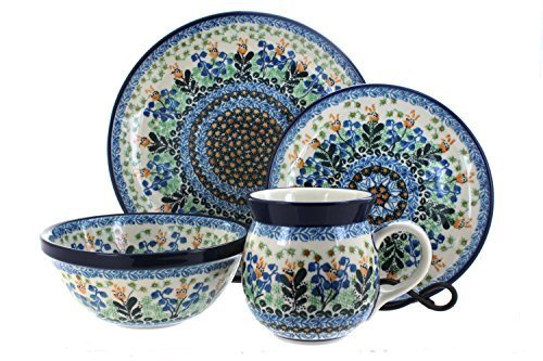 Polish Pottery Lily of the Valley 16-Piece Dinner Set