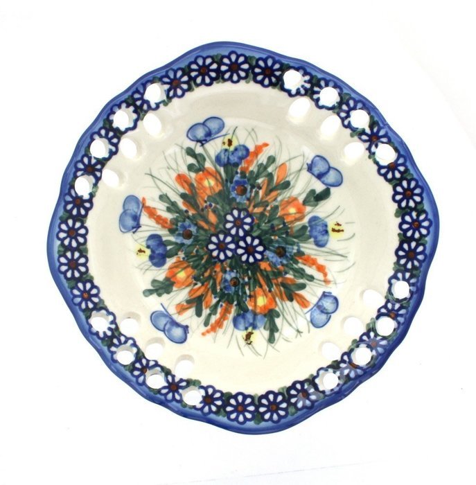 Polish Pottery Spring Butterfly Small Fruit Dish N2