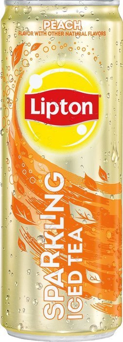 Lipton Sparkling Iced Tea, Raspberry flavor, 12oz Sleek Cans, (Pack of 12) N2