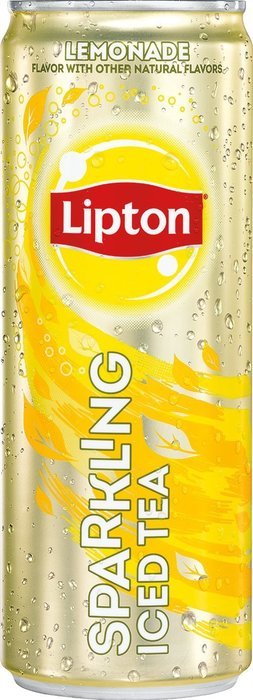 Lipton Sparkling Iced Tea, Raspberry flavor, 12oz Sleek Cans, (Pack of 12) N5