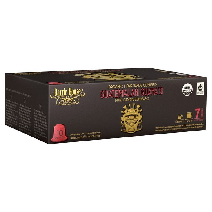 Nespresso Compatible Barrie House Fair Trade Organic Intenso Espresso Capsules 10 ct--Fits in Nespresso Original... N23