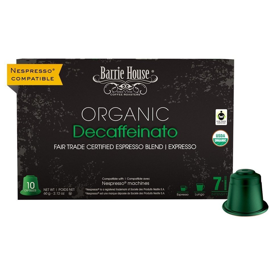 Nespresso Compatible Barrie House Fair Trade Organic Intenso Espresso Capsules 10 ct--Fits in Nespresso Original... N26