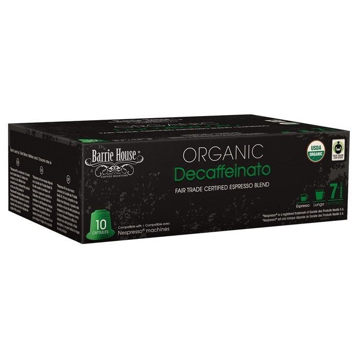 Nespresso Compatible Barrie House Fair Trade Organic Intenso Espresso Capsules 10 ct--Fits in Nespresso Original... N28