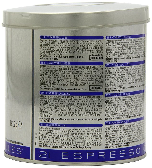 Illy Caffe Lungo Iperespresso 21 Capsules, Medium Roast, 4.6 Ounce N3