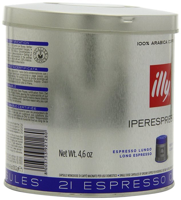 Illy Caffe Lungo Iperespresso 21 Capsules, Medium Roast, 4.6 Ounce N6