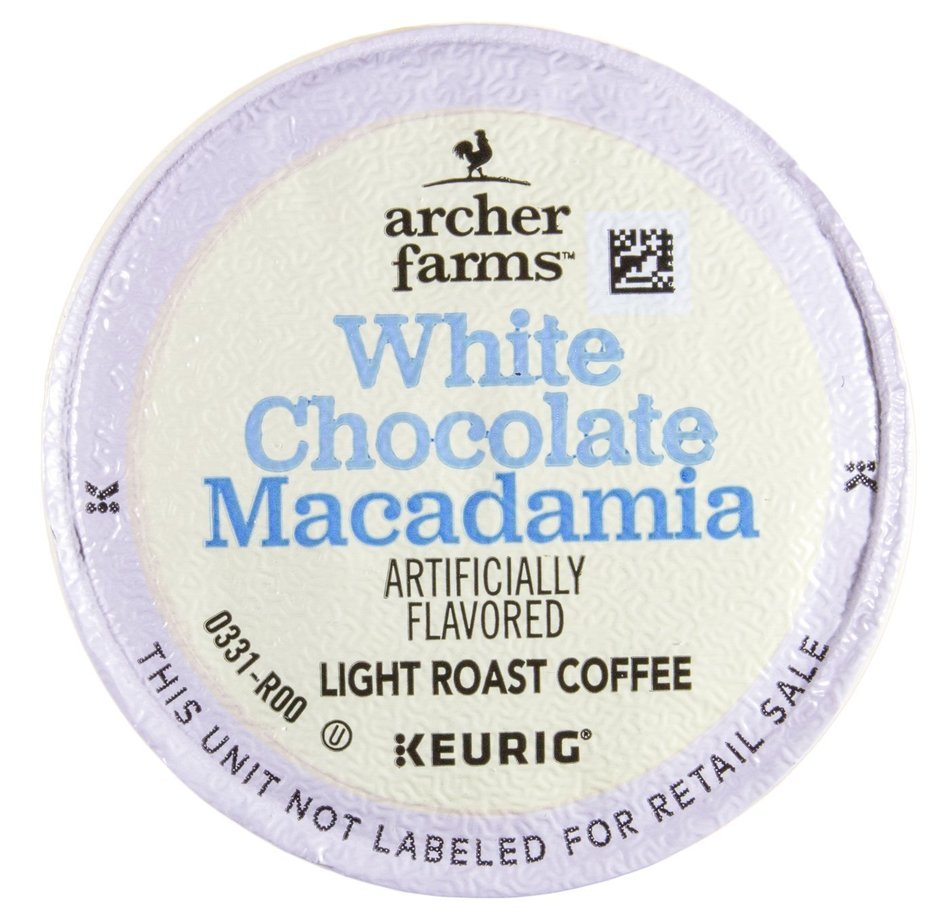 Archer Farms K-Cup White Chocolate Macadamia Coffee Light Roast 18 Count (1 Box) N2