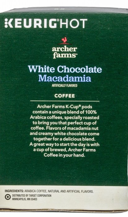 Archer Farms K-Cup White Chocolate Macadamia Coffee Light Roast 18 Count (1 Box) N5