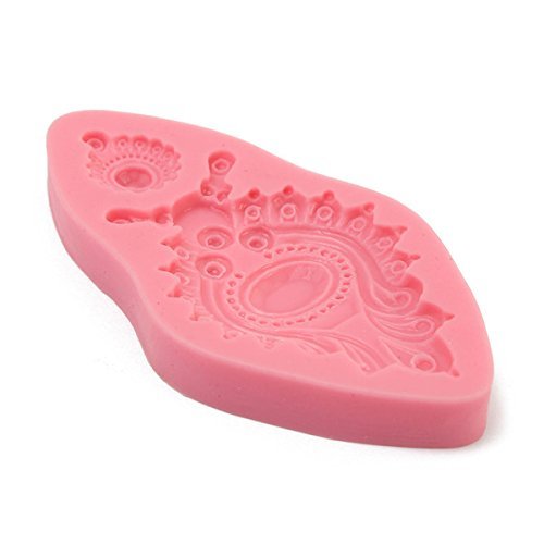 "Silicone Jewelry Fondant Cake Mold Pendant Brooch Soap Chocolate Mould shopping N4