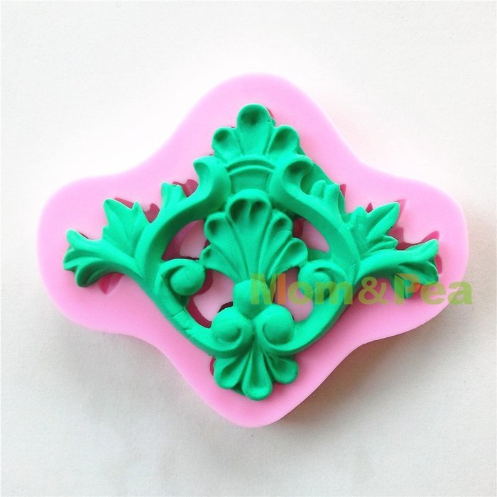 Mom&pea 0596 Silicone Mould for Fondant Cake Sugar Paste Cake Decoration 3d Cake Toppers Mold 9.5*7.9*0.9cm 40g