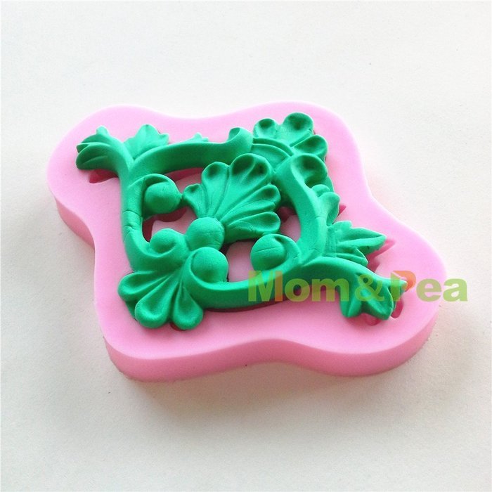 Mom&pea 0596 Silicone Mould for Fondant Cake Sugar Paste Cake Decoration 3d Cake Toppers Mold 9.5*7.9*0.9cm 40g N2