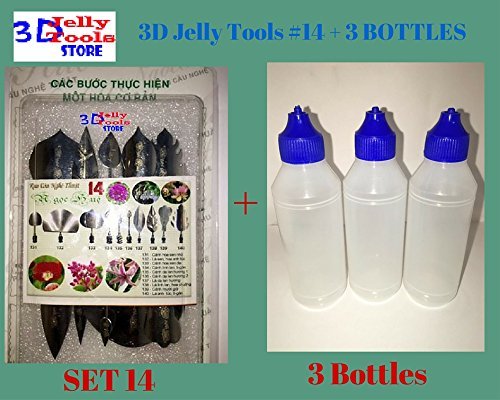 3D Jelly Cake Tools - Type 14 and 3 Bottle 3D Jelly Tools not include needle