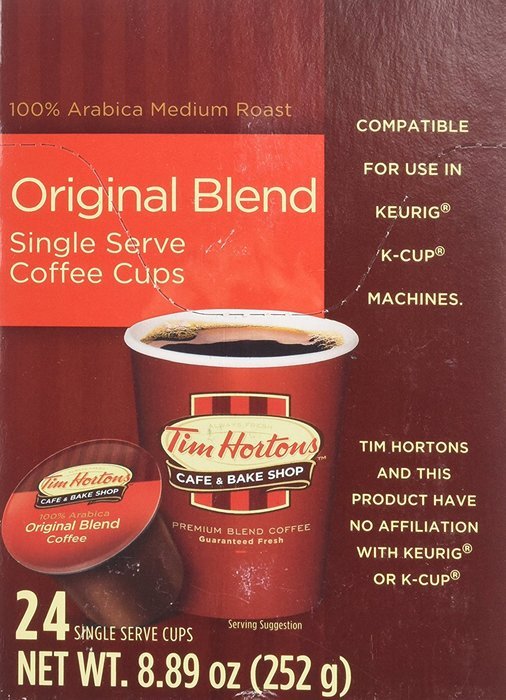 Tim Hortons Single Serve Coffee Original Blend 72 Count N6
