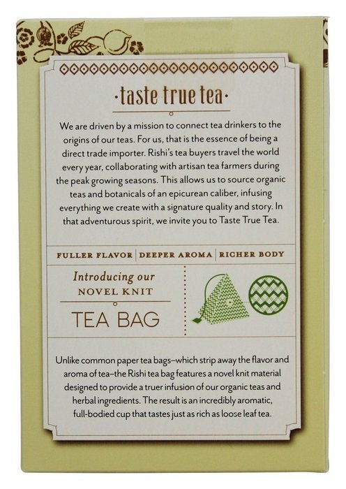 Rishi Tea Organic White Tea Peach Nectar -- 15 Tea Bags N3