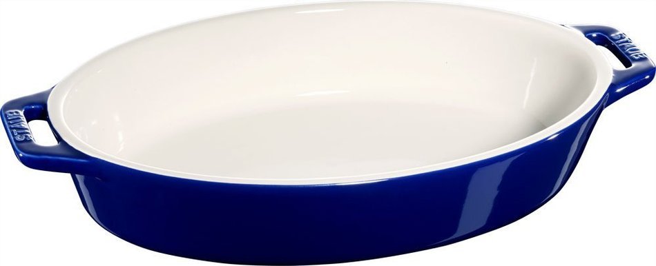 Staub Ceramic Oval Baking Dish 9-inch Sapphire Blue