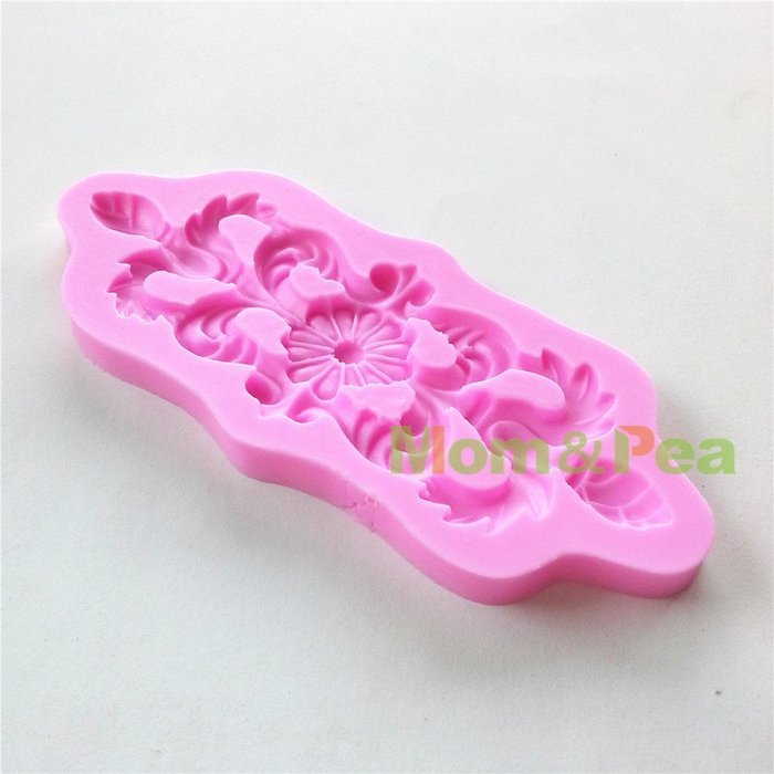 Mom&pea 0593 Silicone Mould for Fondant Cake Sugar Paste Cake Decoration 3d Cake Toppers Mold 13.6*5.9*0.7cm 42g N4