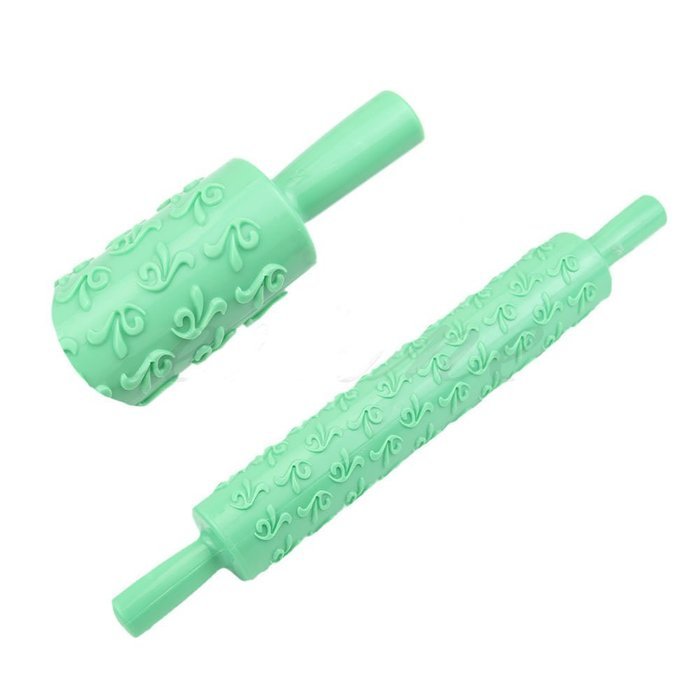 Rolling Pin Fondant Cake Sugarcraft Embossed Decorating Mold Gum Paste Tools HOT (8) N2