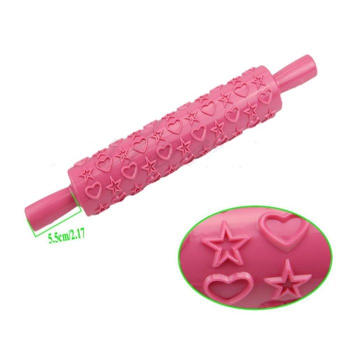 Rolling Pin Fondant Cake Sugarcraft Embossed Decorating Mold Gum Paste ...