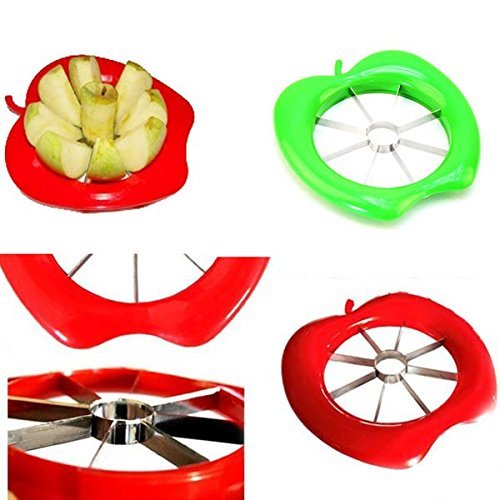ASDOMO Large Stainless Steel Fruit Slicer Cutter and Divider Melons Watermelon Pineapple Apple Slicer Color Shipped... N14