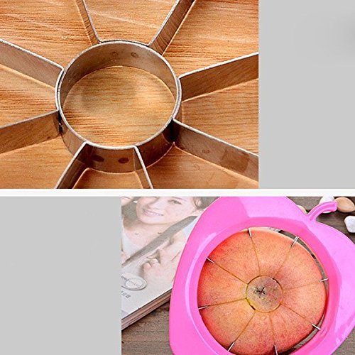 ASDOMO Large Stainless Steel Fruit Slicer Cutter and Divider Melons Watermelon Pineapple Apple Slicer Color Shipped... N15
