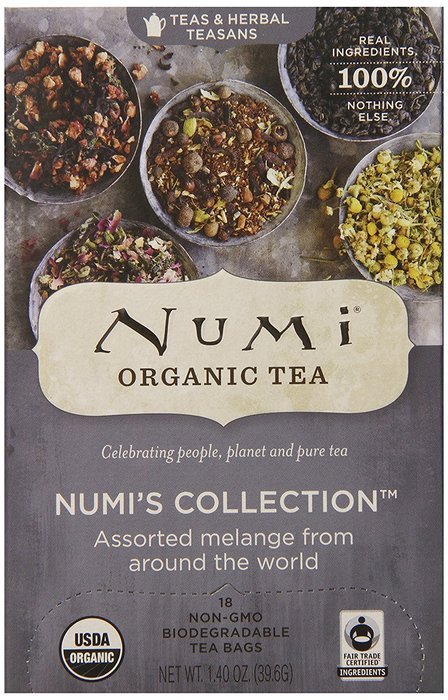 Numi Organic Tea Variety Pack - Numi's Collection, Assorted Full Leaf Tea and Teasan, 18 Count Tea Bags