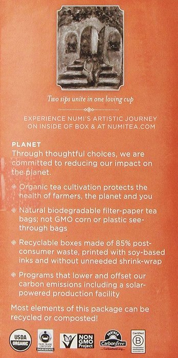 Numi Organic Tea Variety Pack - Numi's Collection, Assorted Full Leaf Tea and Teasan, 18 Count Tea Bags N20