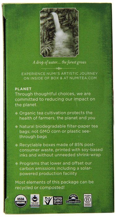 Numi Organic Tea Variety Pack - Numi's Collection, Assorted Full Leaf Tea and Teasan, 18 Count Tea Bags N25