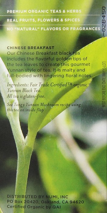 Numi Organic Tea Variety Pack - Numi's Collection, Assorted Full Leaf Tea and Teasan, 18 Count Tea Bags N33