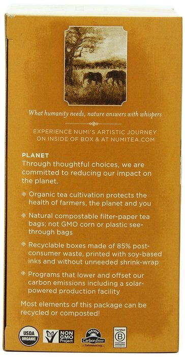 Numi Organic Tea Variety Pack - Numi's Collection, Assorted Full Leaf Tea and Teasan, 18 Count Tea Bags N40