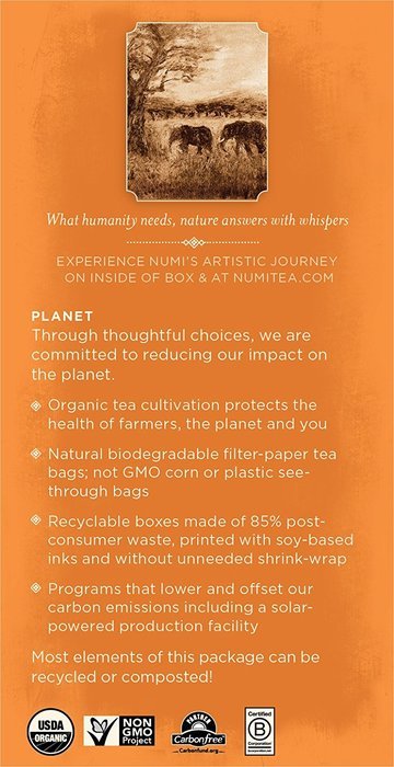 Numi Organic Tea Variety Pack - Numi's Collection, Assorted Full Leaf Tea and Teasan, 18 Count Tea Bags N41
