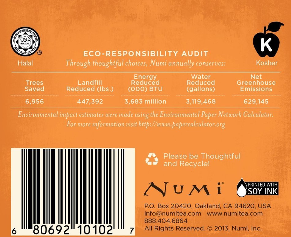Numi Organic Tea Variety Pack - Numi's Collection, Assorted Full Leaf Tea and Teasan, 18 Count Tea Bags N42