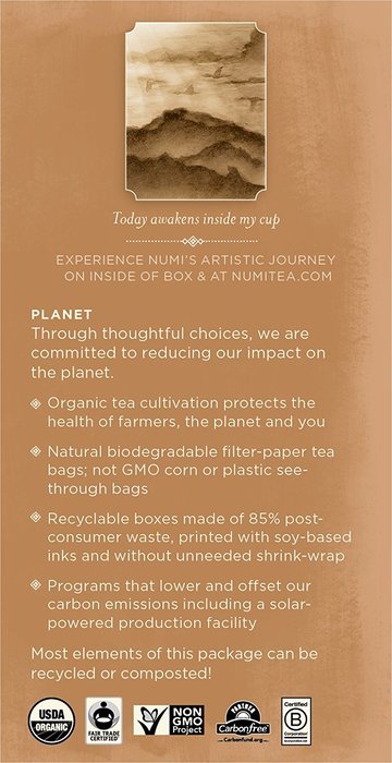 Numi Organic Tea Variety Pack - Numi's Collection, Assorted Full Leaf Tea and Teasan, 18 Count Tea Bags N72