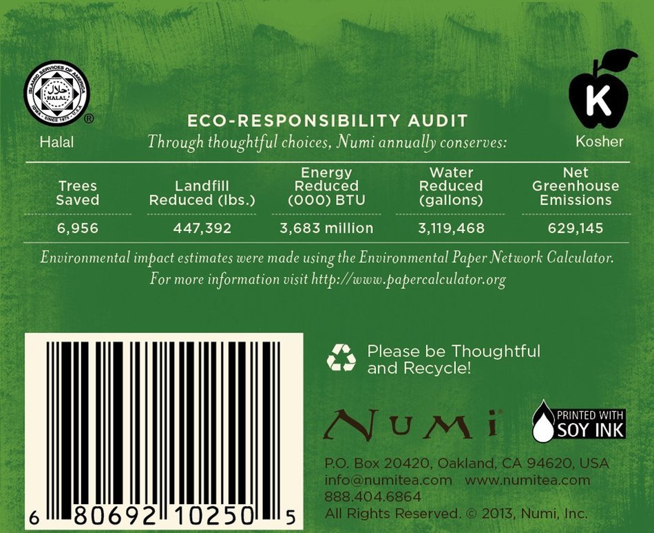 Numi Organic Tea Variety Pack - Numi's Collection, Assorted Full Leaf Tea and Teasan, 18 Count Tea Bags N83
