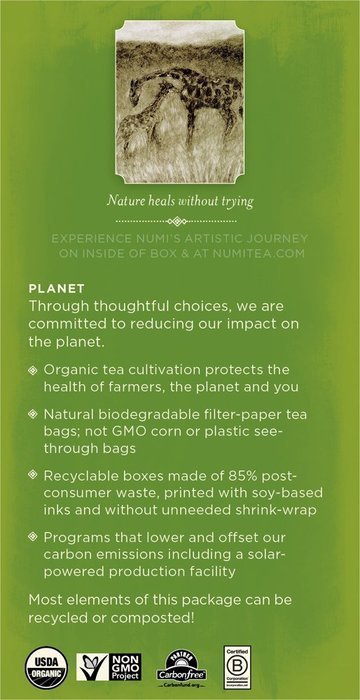 Numi Organic Tea Variety Pack - Numi's Collection, Assorted Full Leaf Tea and Teasan, 18 Count Tea Bags N85